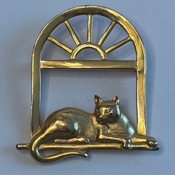 Lot of 3 Vintage JJ Jonette Marked Kitty Cat Lapel Pin Brooch Whimsical MCM - Picture 8 of 13